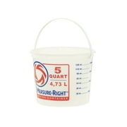 (2 pack) United Solutions 5 Quart Round Measure Right Plastic Mixing Bucket, Translucent, 1 Each