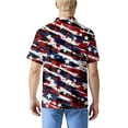 thumbnail image 5 of Men's V-Neck Workwear T-Shirt, Functional Chest Pocket with Patriotic Print for Practical Daily Outfits ,Black L, 5 of 5