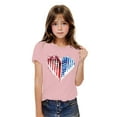 thumbnail image 4 of ZACPNCV Girls 4th of July Shirt Flag T-Shirts for Kids Toddler Patriotic Tee Tops Girls Independence Day Gifts Pink 4-5 Years, 4 of 9
