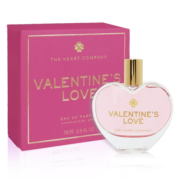 THE HEART COMPANY / Parfum d'Amour de la Saint-Valentin pour Femmes / Fragrance Douce Florale / Cadeau de la Saint-Valentin / Parfum Végétalien en Forme de Cœur 75 ml - 2,5 fl oz.