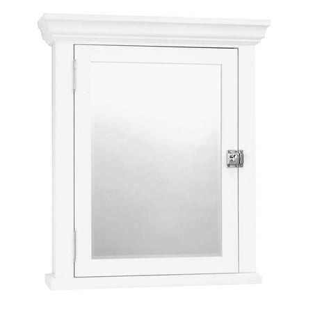 Colonial White Cabinets - ZENITH White Colonial Surface Mount Mirrored Medicine Cabinet