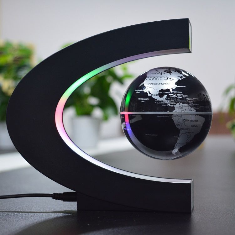 Magnetische Schwebende Glühbirne – Mit Eichenholz-Sockel, LED-Leuchte, Kabellos Schwebend