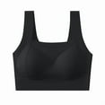 thumbnail image 2 of YTCAMLO Ribbed Sports Bras for Women Athletic Breathable No Underwire Seamless Bras Soft Pullover Bralettes Square Neck Workout Tops, Black XXL, 2 of 4