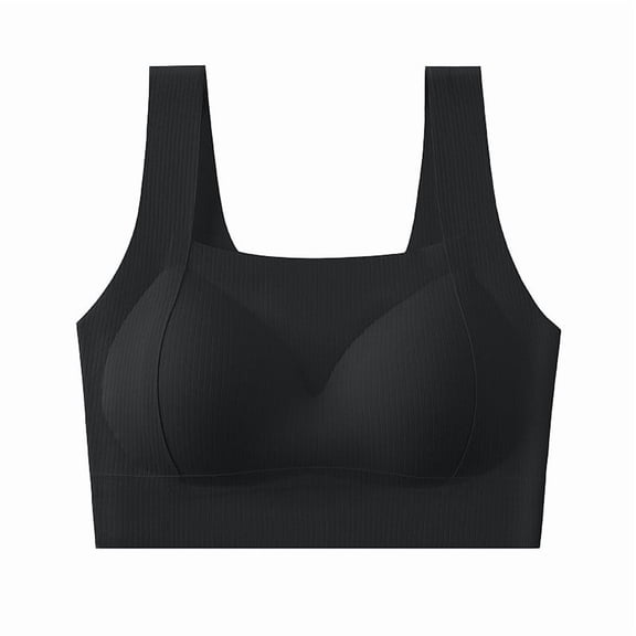 Blmnix Push Up Bras for Women Sports Bras High Impact Bralette Black Bandeau Standard Straps Sports Bras for Women