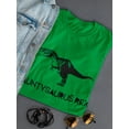thumbnail image 3 of Auntysaurus Rex Aunt Graphic Women Kelly Green T-Shirt, Female Small, 3 of 4