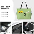 thumbnail image 3 of Fotbe Green Gingham Bolsa de Viaje para Playa - Resistente al Agua, Bolsa Tote de Gran Capacidad y Ligera con 7 Bolsillos para Mujeres y Hombres, 3 of 7