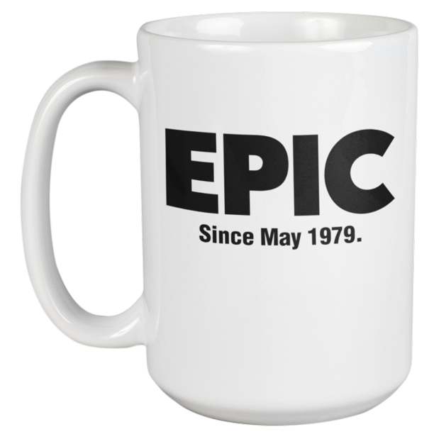 Epic Since May 1979 Fun 40th Birthday Slang Theme Print Coffee