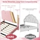 thumbnail image 4 of Cama Twin XL tapizada para niños y niñas con cabecera de ondas – Estructura robusta, terciopelo rosa, diseño bajo, fácil montaje – Color pink, tamaño TWIN-XL, 4 of 7