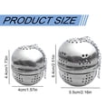 thumbnail image 3 of XIPYYKM 410 Stainless Steel Tea Strainers for Loose Tea Infuser Ball, Extra-Fine Mesh Tea Ball, Tea Holder Loose Leaf Tea Steeper, Tea Diffuser for Rooibos, Black Tea, Spices (Small, 4Pcs), 3 of 9