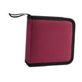 thumbnail image 2 of Estuche de almacenamiento para CD y DVD, soporte para discos, capacidad de 40, funda compacta, portátil, fácil de almacenar, bolsa para CD de tela Rojo, 2 of 8