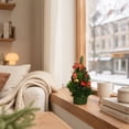 thumbnail image 6 of Mini Tabletop Christmas Tree, Artificial Christmas Trees with Pinecones Red Berries Xmas Tree for Home Office Fireplace Christmas Ornaments, 6 of 7