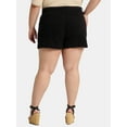 thumbnail image 3 of Terra & Sky Women's Plus Utility Shorts, 4” Inseam, Sizes 14W-24W, 3 of 5