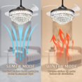 thumbnail image 3 of Ventilador de techo CLAIRDAI, lámpara de cristal regulable de 42 pulgadas con control remoto, 3 of 8
