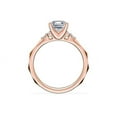 thumbnail image 2 of 0.65 Carat Brilliant Asscher Cut Natural Diamond Elegant Halo Wedding Ring for her in Solid 14K Rose Gold Size 9.5, 2 of 8