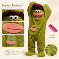 thumbnail image 5 of Snuggle Goof Onesie, Big Mouth Monster Onesie, Cozy Home Loungewear Monster Pajamas with Comb, 5 of 6