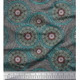 thumbnail image 1 of Soimoi Modal Satin Fabric Mandala Kaleidoscope Fabric Prints by Yard 42 Inch Wide, 1 of 1