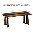 thumbnail image 3 of 71 inch Large Rectangular Dining Table for 6-8 People, Paproos Kitchen Room Table with Marble-Color Wood Waterproof Tabletop and Adjustable Metal Leg, Luxurious Dining Table, Rustic Brown(Only Table), 3 of 8