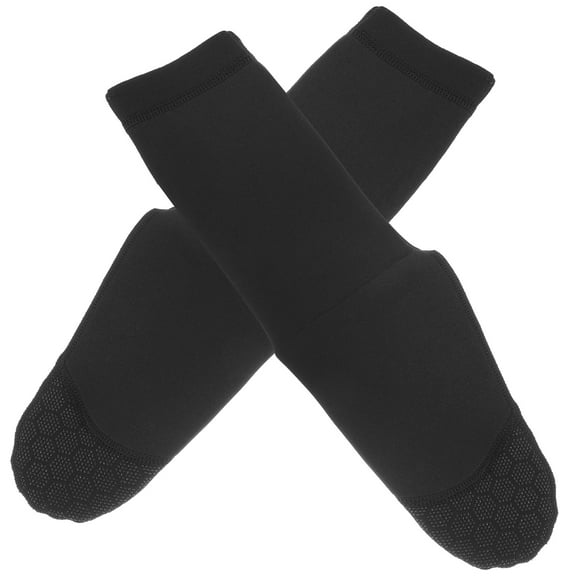 STRANDCHIC Nonskid Swim Socks Black Nylon for Warmth and Foot Protection in Water Activities 1 Pair