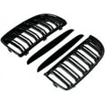 thumbnail image 5 of Front Hood Kidney Grille For BMW 2005-2008 E90 E91 325i 328i Sedan Wagon 4-Door Glossy Black, 5 of 5