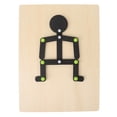 thumbnail image 1 of Wooden Stickman Toy Free Movement Limbs Educational Stick Man Puzzle Toy with 24 Cards, 1 of 5