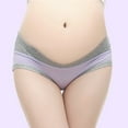 thumbnail image 4 of Fengqque Maternity Bottom Panty Fits Tummy Knickers Low Waist V Shaped Cotton Pregnancy Postpartum Pes, 4 of 8