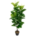 thumbnail image 4 of Northlight Artificial Potted Rubber Plant - 51", 4 of 8