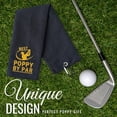 thumbnail image 2 of Poppy Golf Towel, Poppy Gifts on Father‘s Day, 15.8 x 23.6 inches Microfiber Golf Towel for Golf Bags, 2 of 7