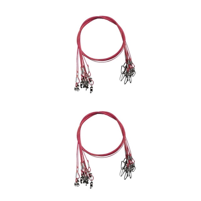 Soidarity Líderes de pesca de alambre de grueso de 50CM 150Lb con broches giratorios Accesorios de aparejos de línea de acero inoxidable de cobre Type2 NO2 Soidarity CBP032209