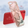 thumbnail image 3 of ELEHOLD for iPhone SE 2022 4.7 inch Marble Case, Clear Electroplated Frame Soft TPU Anti-Scratch Wear-Resistant Wireless Charging Slim Fit Transparent Case for iPhone SE 3rd Generation 2022, Rosegold, 3 of 6
