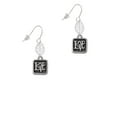 thumbnail image 2 of Delight Jewelry Silvertone Antiqued Square Seal - Love with Heart Silvertone Leaf French Earrings, 2 of 5