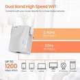 thumbnail image 4 of TENDA AC1200 WIFI RANGE EXTENDER, WIFI WIRELESS SIGNAL BOOSTER - WHITE, 4 of 5
