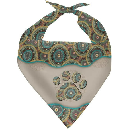 Boho Paws Dog Bandana Dog Scarf Adjustable Handkerchief Washable Reversible Scarves Pets Triangle Head Scarfs Bandanas Pet Accessories