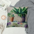 thumbnail image 2 of Fenyluxe Cactus Succulent Plants Decorative Summer Pillow Covers Tropical Plant Pattern Lumbar Pillows Decorative Throw Pillow Case Outdoor Decor Cactus Cushion Cover 18x18in, 2 of 5