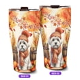 thumbnail image 2 of Happy Thanksgiving Maltese Give Thanks Fall Beanie Scarf Welcome 30oz Stainless Steel Tumbler Insulated Cup with Lid Maltese Dog Lover Gifts Idea - 00020, 2 of 5