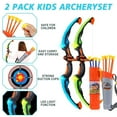 thumbnail image 2 of Shininglove Kids Bow and Arrow Set Toy with Standing Target Gifts for 6-12 Yrs Boys, 2 Pack, 2 of 7