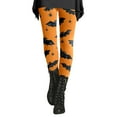 thumbnail image 6 of XYBOMB Halloween Leggings for Women, Plus Size Leggings Women's Holiday Casual Halloween Printed Leggings Workout Exercise Bottoms, Womens Leggings, Tummy Control Leggings Orange M, 6 of 7