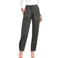 thumbnail image 3 of Women'S Pants Casual High Waist Trousers Tapered Slacks Pockets Dressy Business Work Outfits Gray XS, 3 of 8