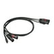 thumbnail image 1 of Cable de audio tipo C a doble XLR macho para teléfonos inteligentes y portátiles, 3 pines, 1 m, resistente, cable de audio estéreo para amplificador, 1 of 10
