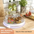 thumbnail image 2 of 2 Pack Lazy Susan Organizers - Turntable Rack for Cabinet, Pantry Organization and Storage, Kitchen, Fridge, Bathroom Makeup Vanity Countertop, Under Sink Organizing, Spice Rack 9" & 11, 2 of 6