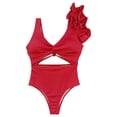 thumbnail image 1 of Aayomet Womens Swimsuits One Piece Push Up High Waisted Bathing Suit,Red L, 1 of 5