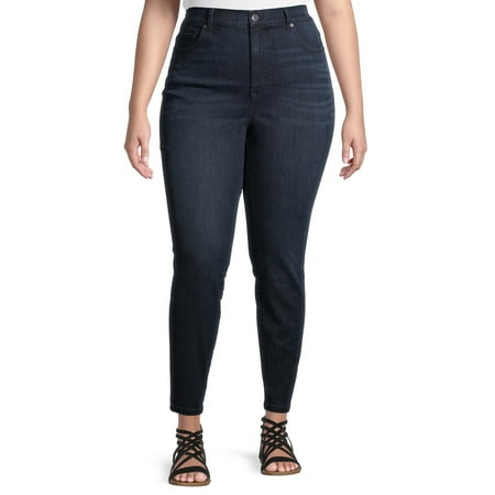 Terra & Sky Women's Plus Size Core Denim Straight Leg Jeans