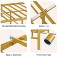 thumbnail image 3 of Full Bed Frame for Kids, Full Size Bed with Headboard and Footboard, Heart Shaped Platform Bed Frame, Heavy Metal Slat Support, Noiseless, No Box Spring Needed, Gold, 3 of 6
