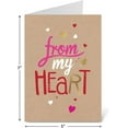thumbnail image 4 of Current Deluxe Kraft Expressions Of Love Valentine's Day Greeting Cards - Set of 8 (4 Designs), 5 x 7 Inches, Seasonal, Sentiments Inside, Envelopes Included, 4 of 7
