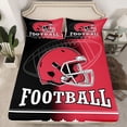 thumbnail image 2 of jejeloiu Rugby Ball Twin Sheet Sets,Red Black Bedding For Boys Kids 3pcs, 2 of 7