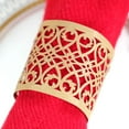 thumbnail image 2 of Visland 50PCS Disposable Napkin Rings, Laser Cut Foil Paper Napkin Rings Self Adhesive Set of 50 for Party Table Settings Decoration, Dinner Parties, Weddings, 2 of 5
