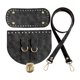 thumbnail image 1 of Kit de tejido de bolsos de cuero sintético para hacer bolsos, bolsos cruzados y carteras. Negro, 1 of 9