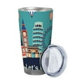 thumbnail image 2 of Rateoe Let's go Travel Printed Car Guy Gifts for Men Women Tumbler - 20oz/590ml Double Wall Vacuum Insulated Stainless Steel Travel Tumbler Cups with Lid & Straw-Without Straw, 2 of 8