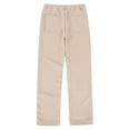 thumbnail image 3 of Kiijoy Little Girls Stretch Chino Pants School Uniform Straight Pull On Pants, Sizes 5-6, 3 of 4