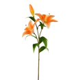 thumbnail image 1 of Vickerman 33.5" Contemporary Plastic Artificial Lily Spray in Orange, 1 of 2