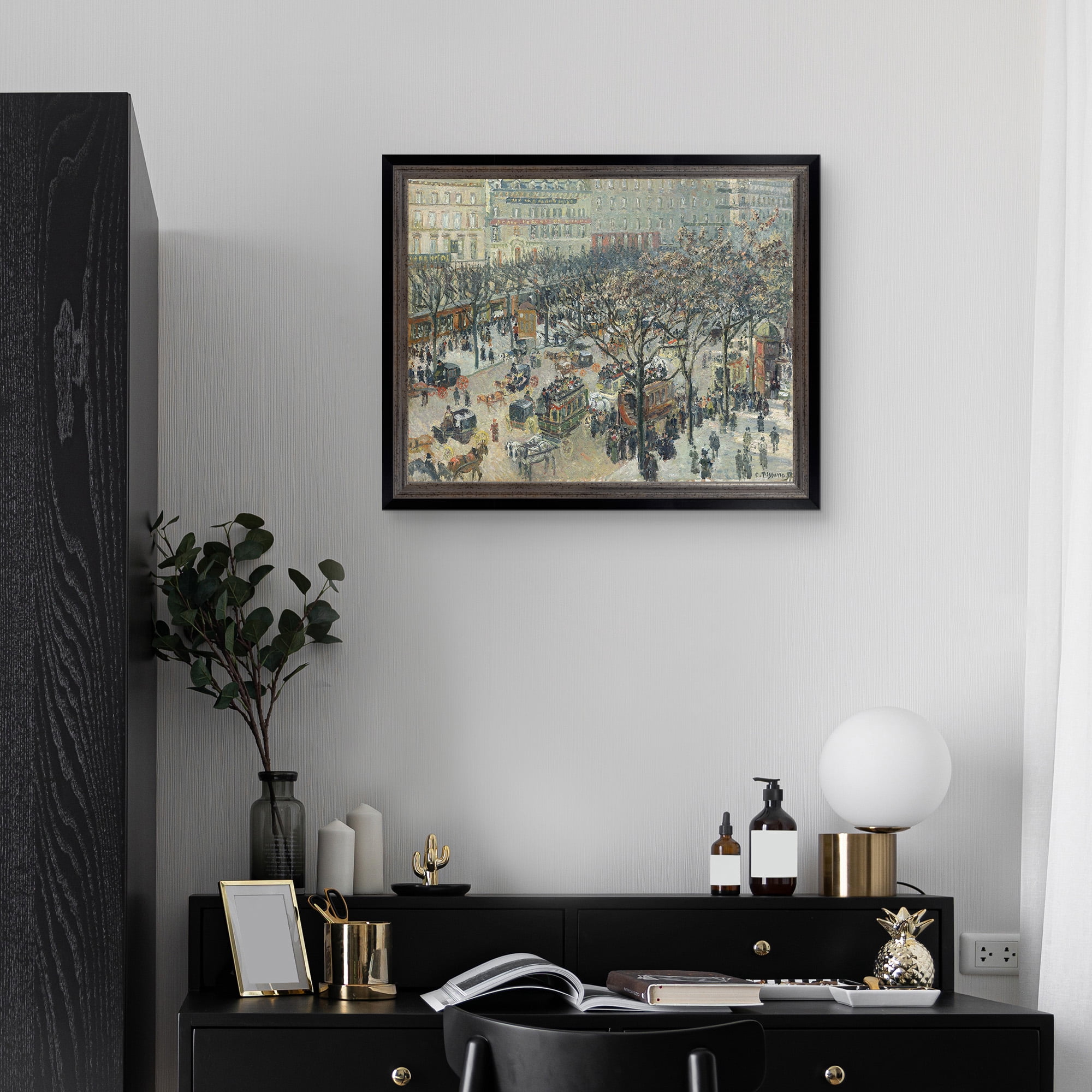 Boulevard des Italiens Framed Canvas